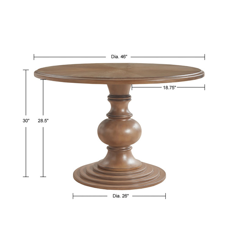 Ophelia & Co. Brandi Farmhouse Round Pedestal Dining Table & Reviews